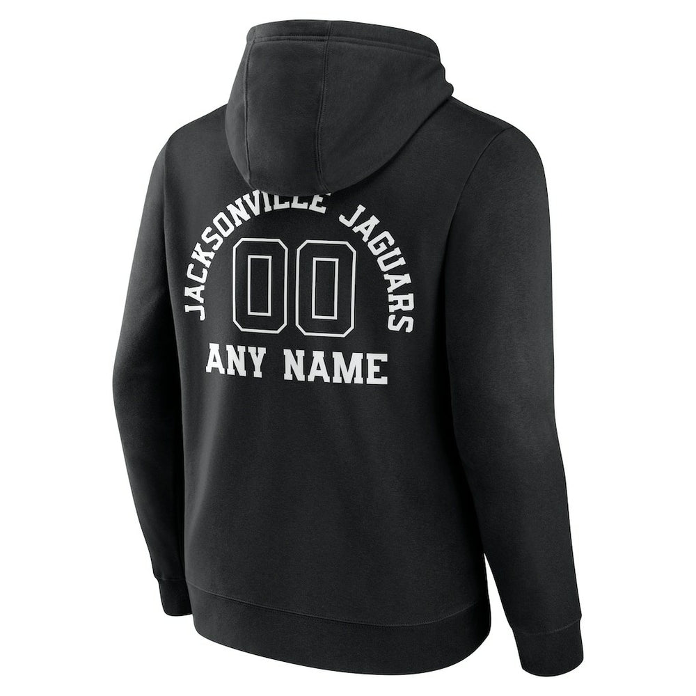 Jacksonville Jaguars Personalized Name & Number Pullover Hoodie Black