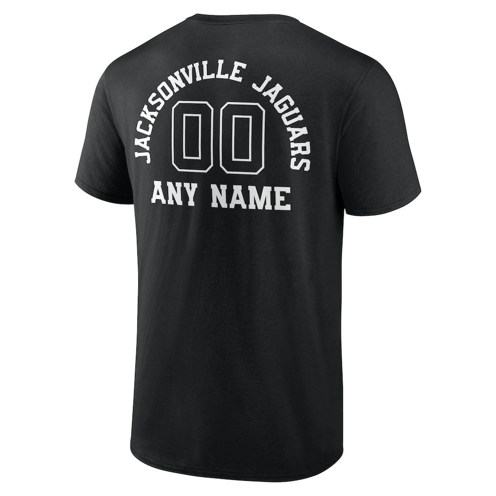 Jacksonville Jaguars Personalized Name & Number Monochrome T-Shirt Black