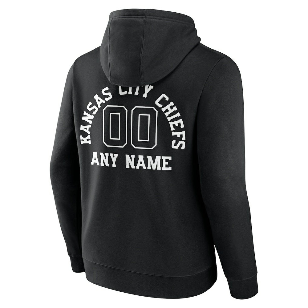 Kansas City Chiefs Personalized Name & Number Pullover Hoodie Black