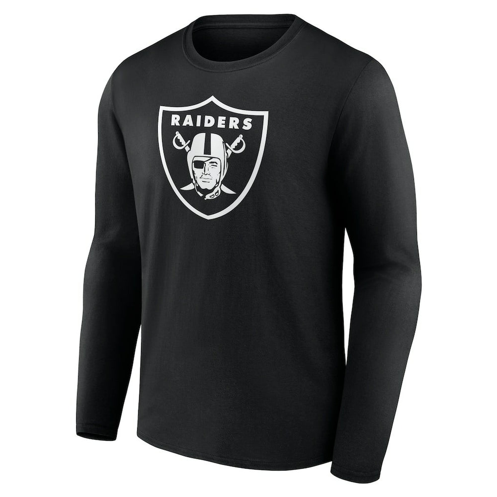 Las Vegas Raiders Personalized Name & Number Monochrome Long Sleeve T-Shirt Black