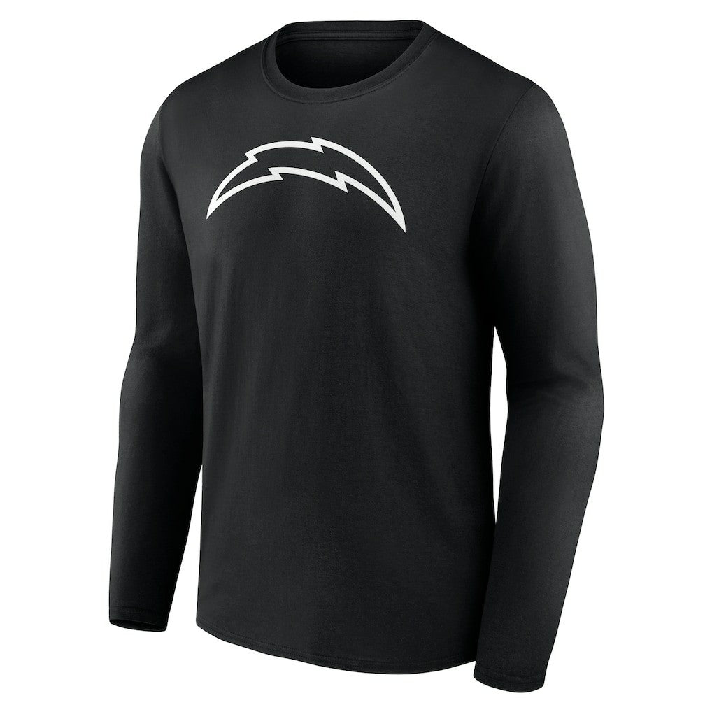 Los Angeles Chargers Personalized Name & Number Monochrome Long Sleeve T-Shirt Black