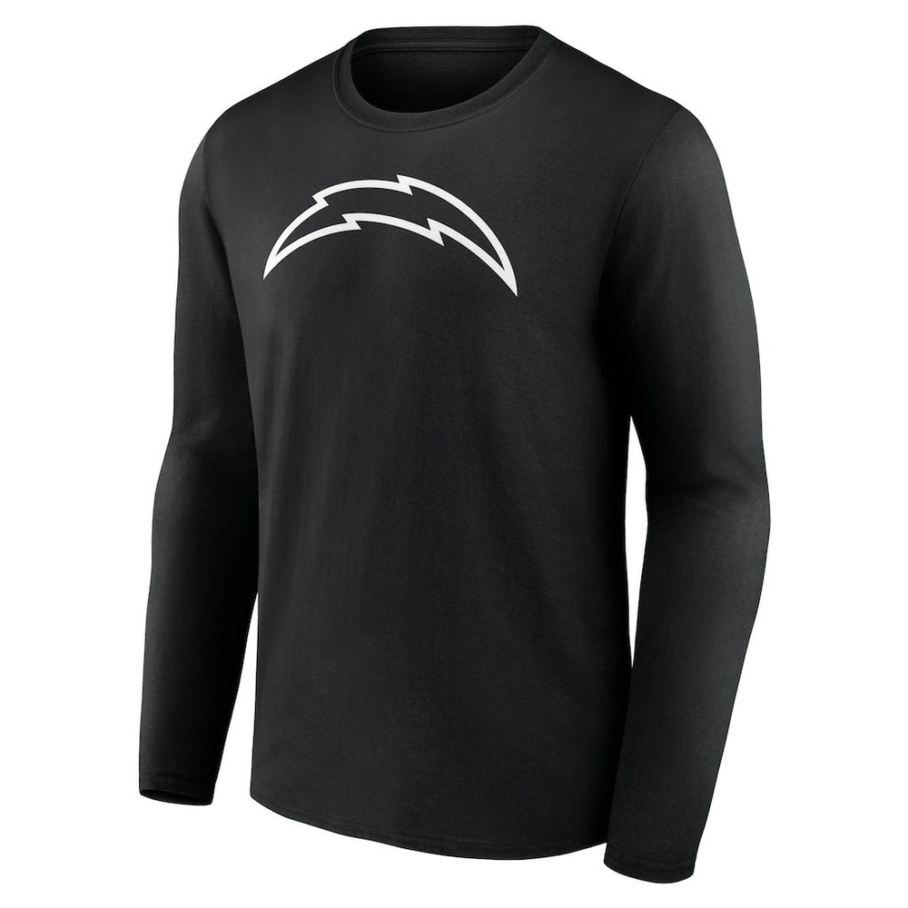 Los Angeles Chargers Personalized Name & Number Monochrome Long Sleeve T-Shirt Black