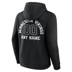 Minnesota Vikings Personalized Name & Number Pullover Hoodie Black