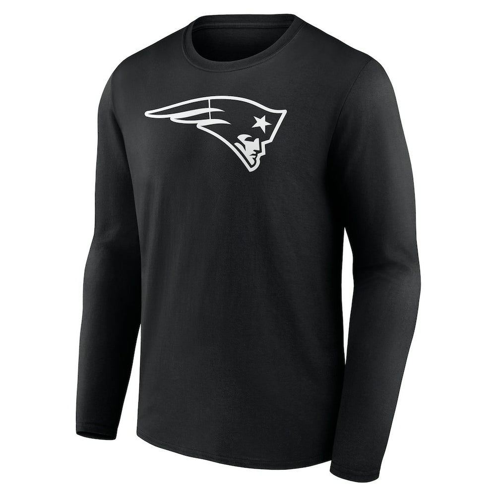 New England Patriots Personalized Name & Number Monochrome Long Sleeve T-Shirt Black