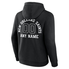 New Orleans Saints Personalized Name & Number Pullover Hoodie Black