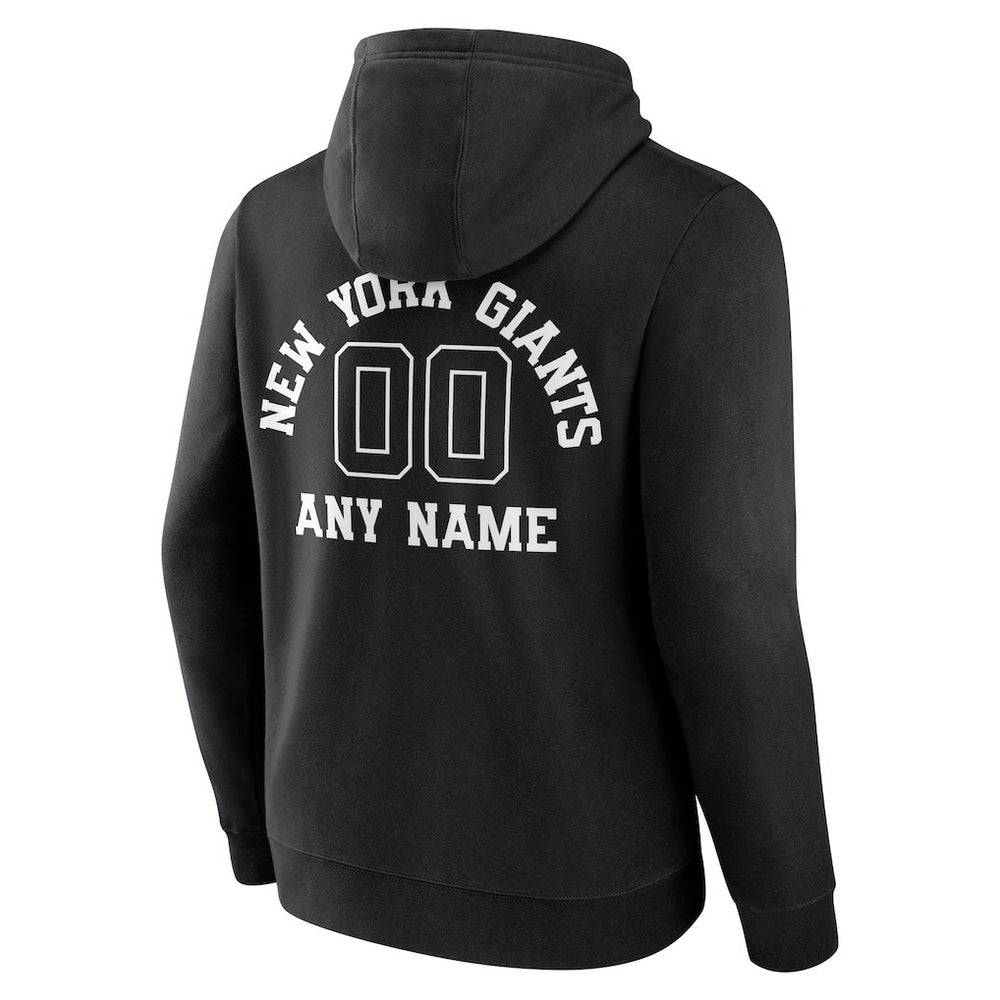 New York Giants Personalized Name & Number Pullover Hoodie Black