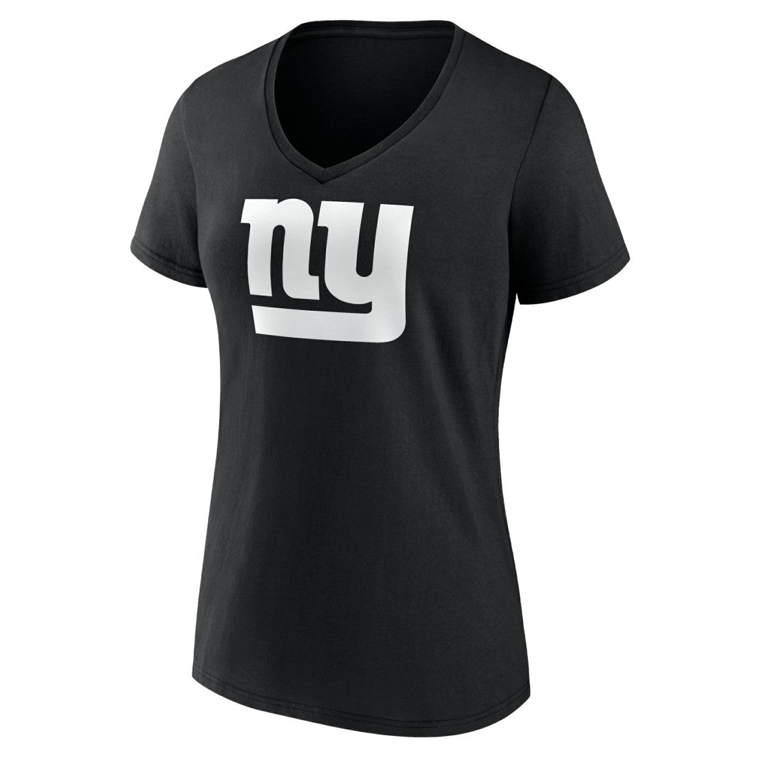 New York Giants Women's Personalized Name & Number Monochrome V-Neck T-Shirt Black