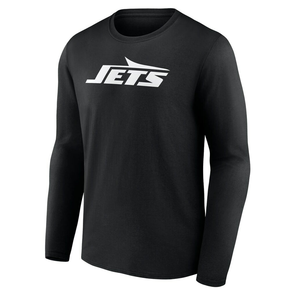 New York Jets Personalized Name & Number Monochrome Long Sleeve T-Shirt Black