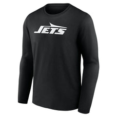 New York Jets Personalized Name & Number Monochrome Long Sleeve T-Shirt Black