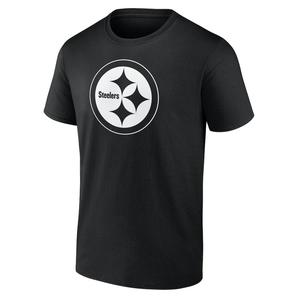Pittsburgh Steelers Personalized Name & Number Monochrome T-Shirt Black