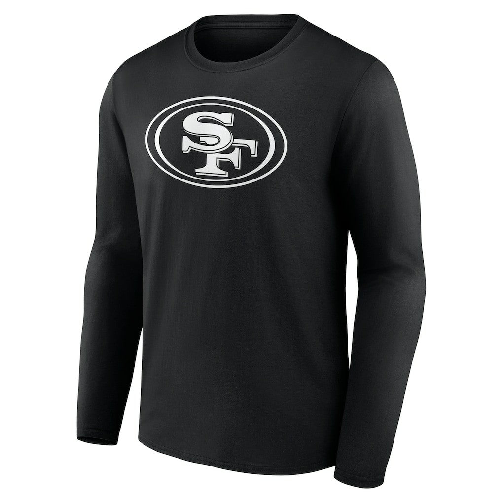 San Francisco 49ers Personalized Name & Number Monochrome Long Sleeve T-Shirt Black