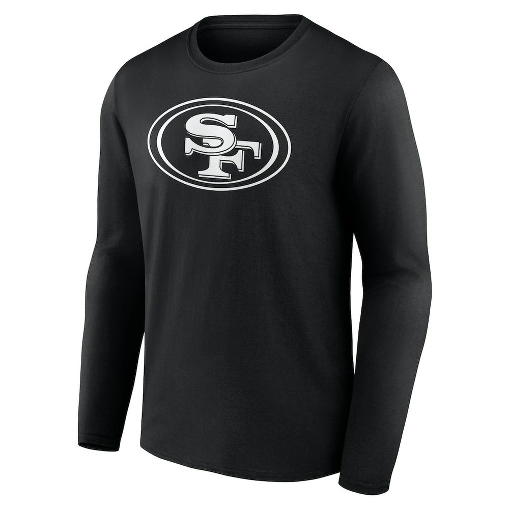 San Francisco 49ers Personalized Name & Number Monochrome Long Sleeve T-Shirt Black