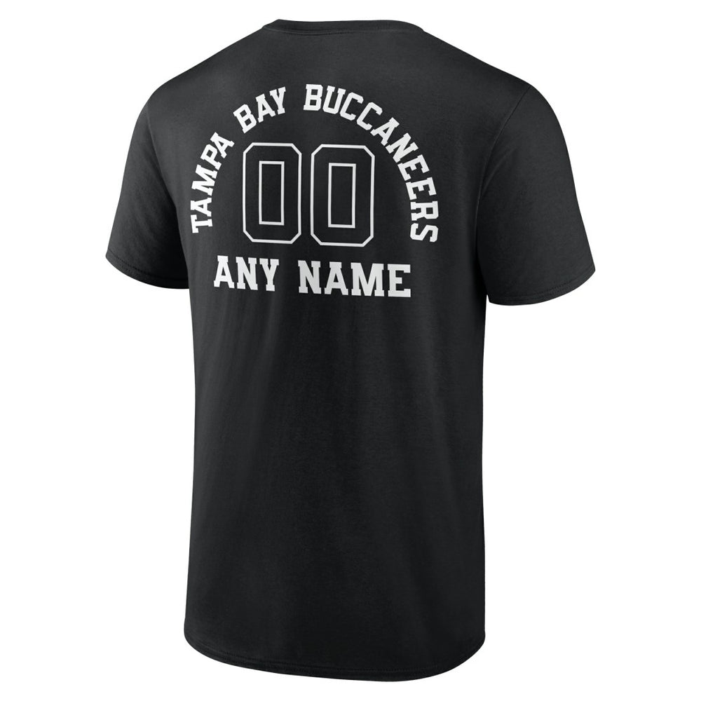 Tampa Bay Buccaneers Personalized Name & Number Monochrome T-Shirt Black