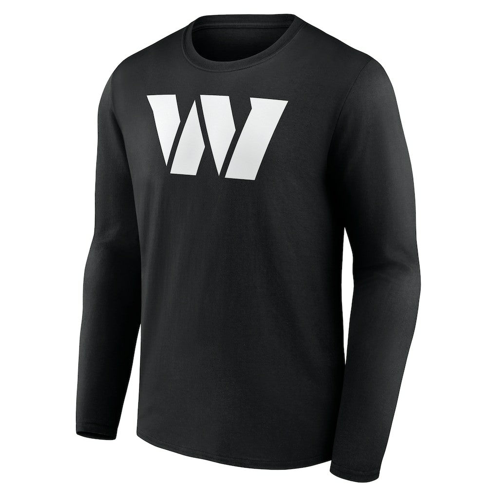 Washington Commanders Personalized Name & Number Monochrome Long Sleeve T-Shirt Black