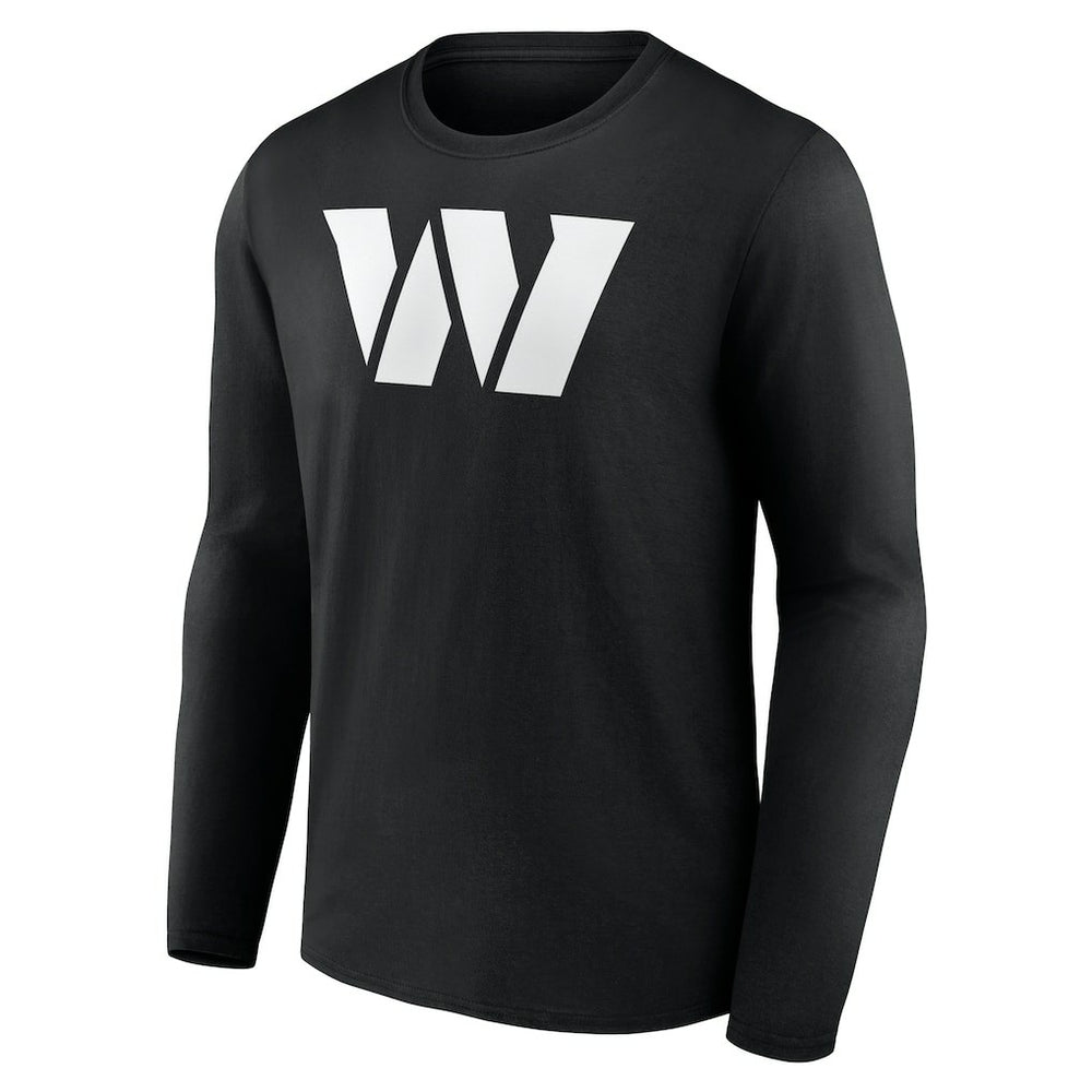 Washington Commanders Personalized Name & Number Monochrome Long Sleeve T-Shirt Black