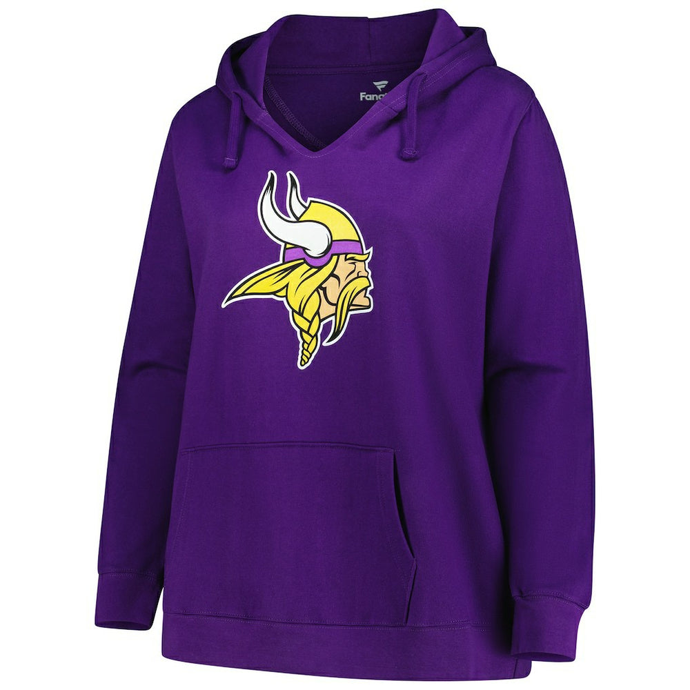 Fanatics Minnesota Vikings Women's Plus Size V-Neck Pullover Hoodie Purple