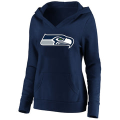 Fanatics Seattle Seahawks Women's Plus Size V-Neck Pullover Hoodie College Navy