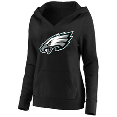 Fanatics Philadelphia Eagles Women's Plus Size V-Neck Pullover Hoodie Black