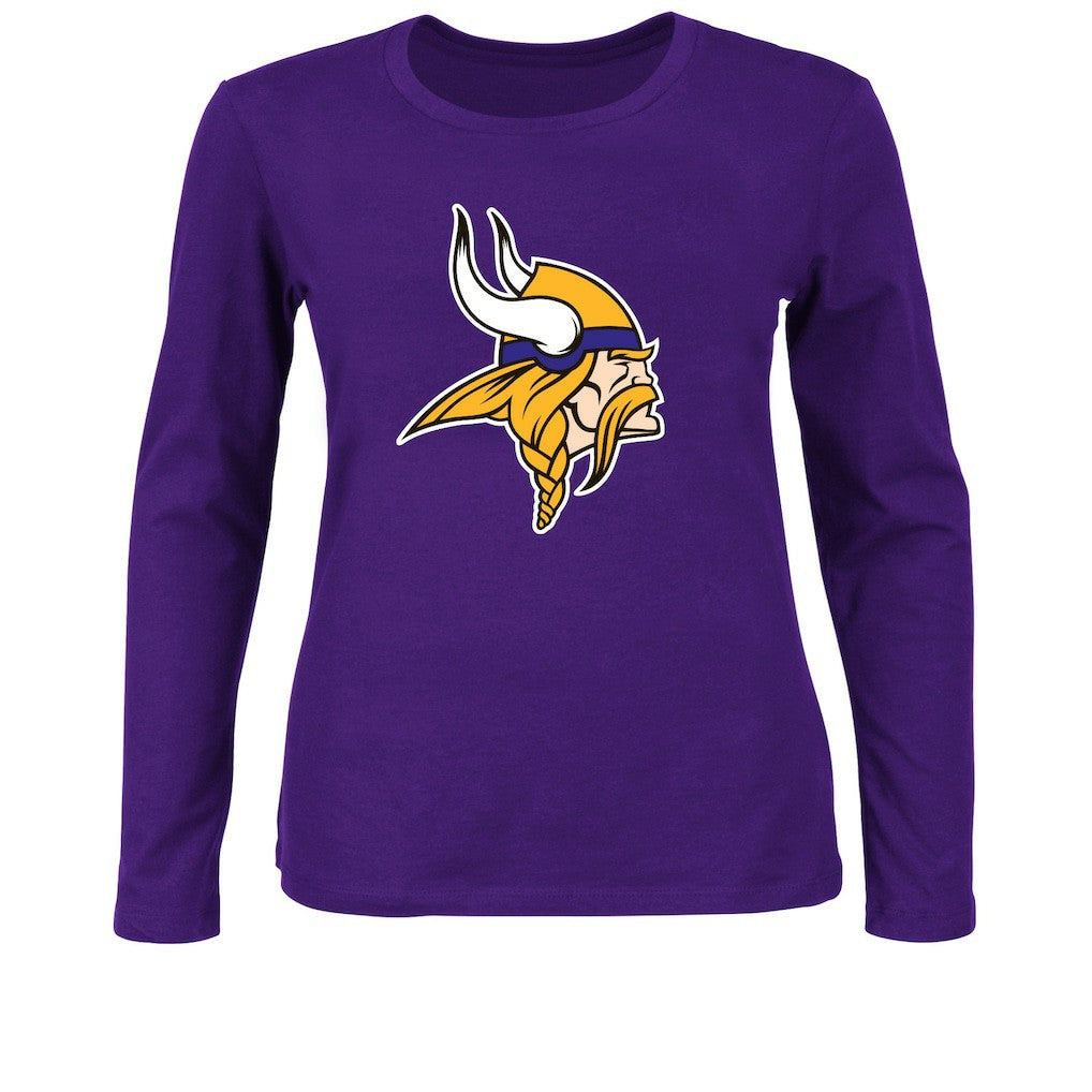 Fanatics Minnesota Vikings Women's Plus Size Long Sleeve T-Shirt Purple