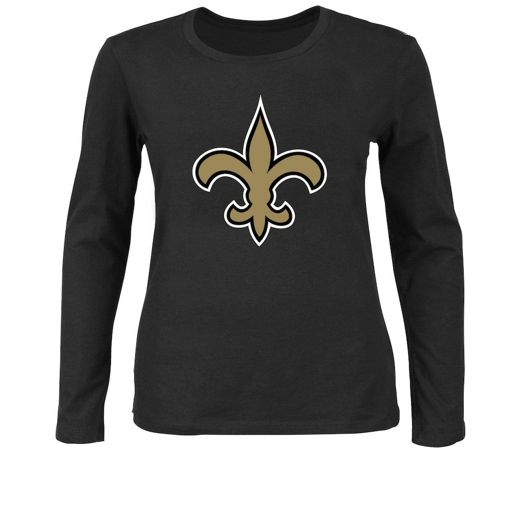 Fanatics New Orleans Saints Women's Plus Size Long Sleeve T-Shirt Black