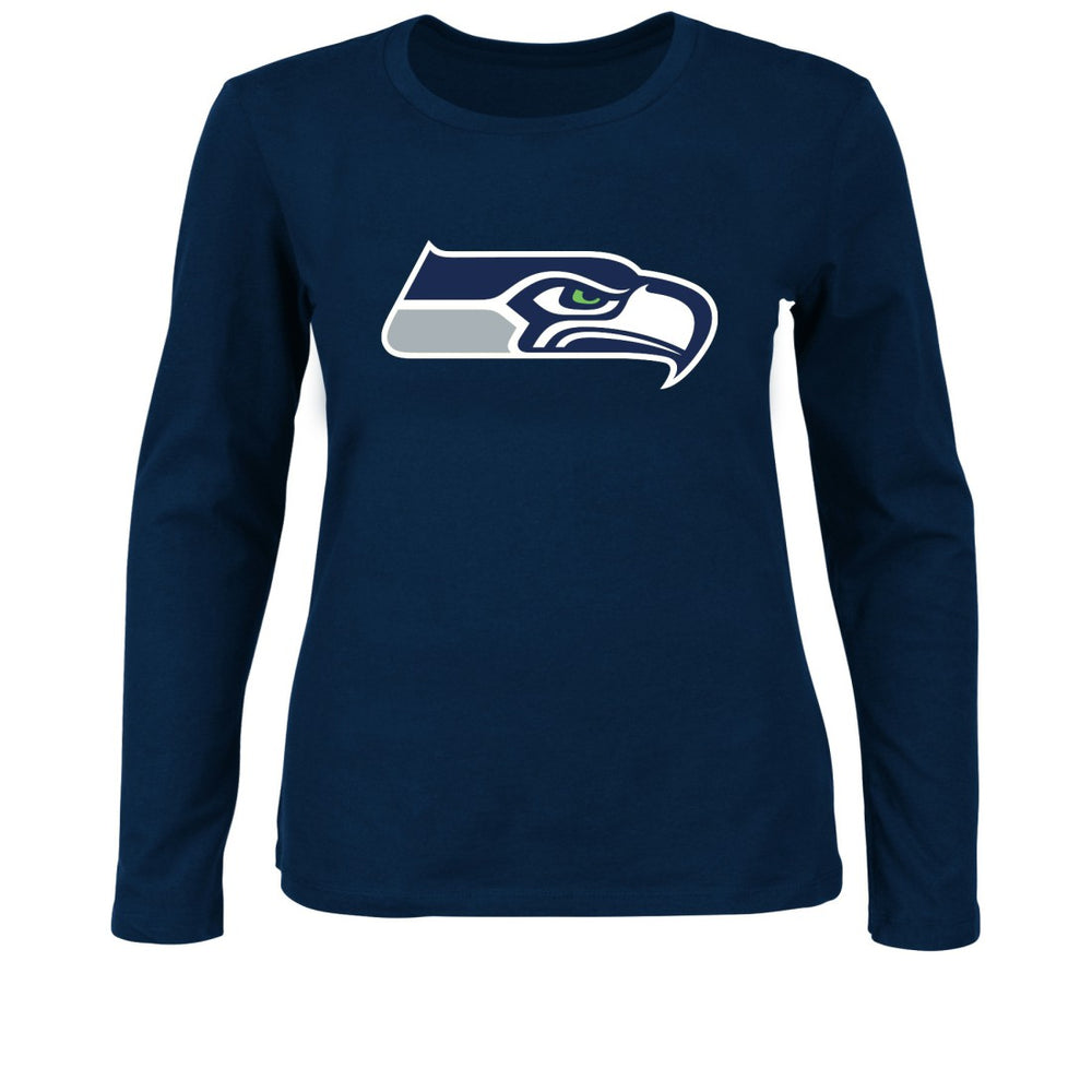 Fanatics Seattle Seahawks Women's Plus Size Long Sleeve T-Shirt College Navy