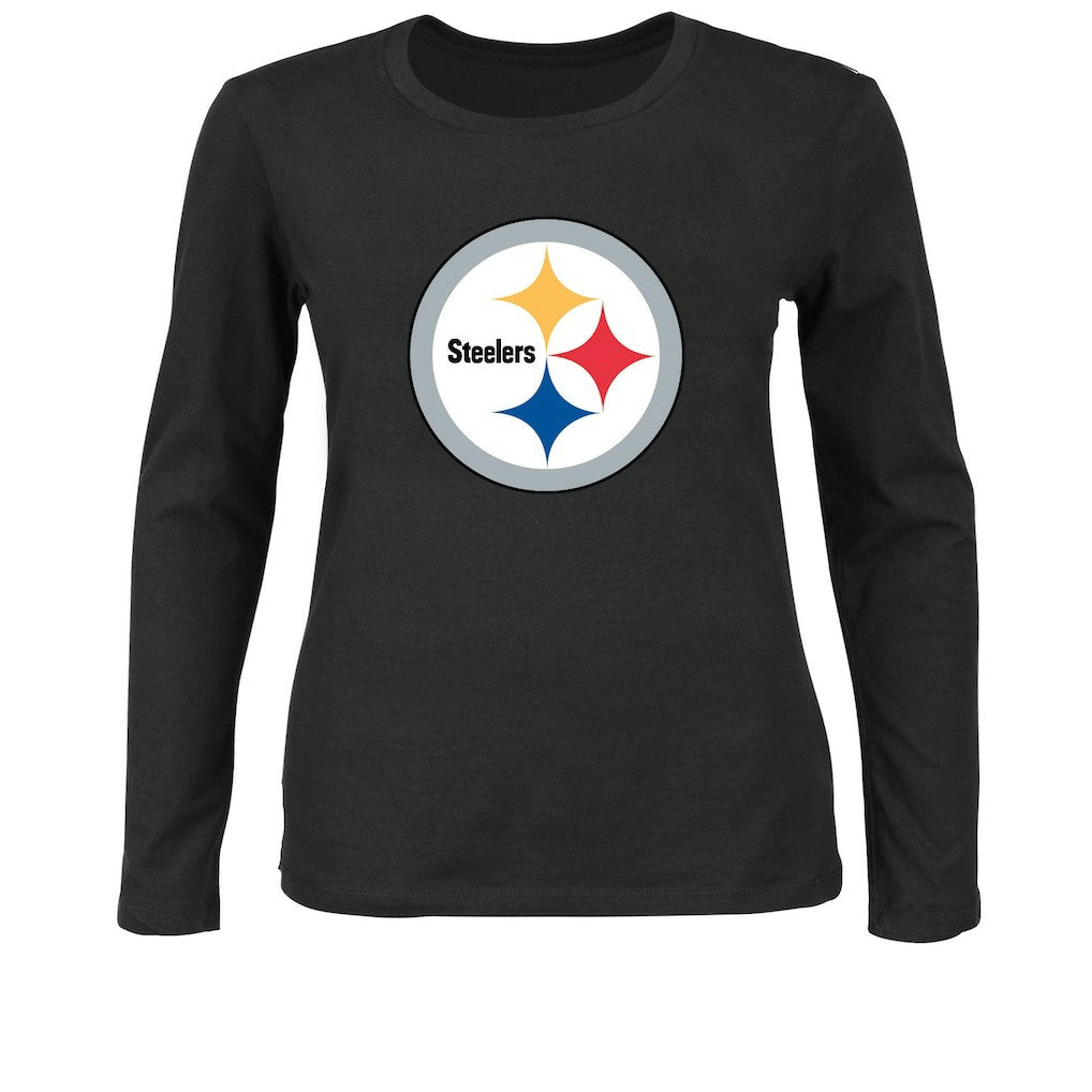 Fanatics Pittsburgh Steelers Women's Plus Size Long Sleeve T-Shirt Black