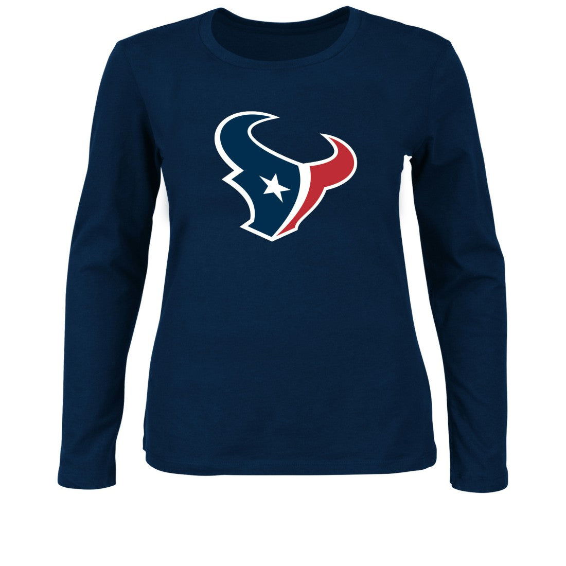 Fanatics Houston Texans Women's Plus Size Long Sleeve T-Shirt Navy