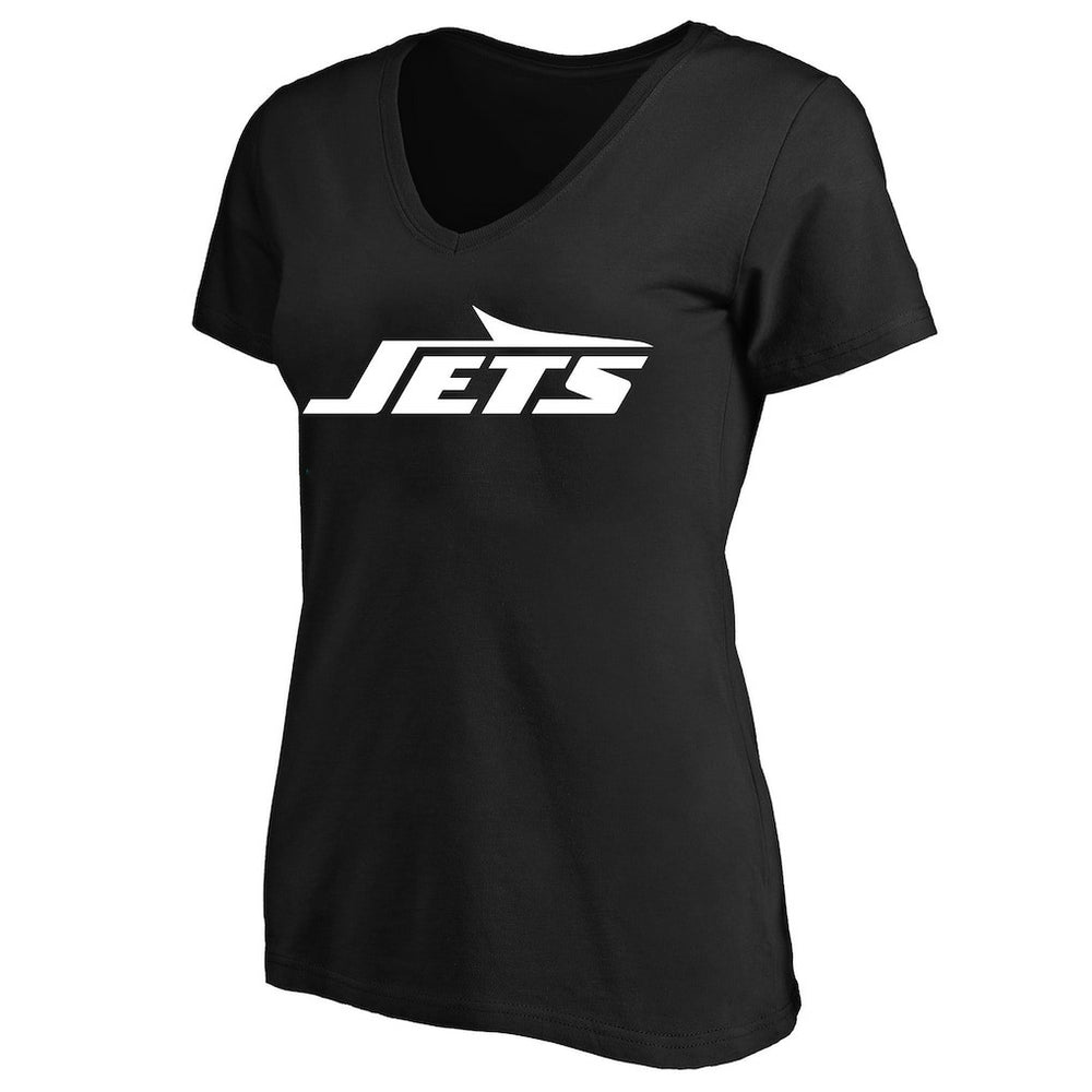 Fanatics New York Jets Women's Plus Size V-Neck T-Shirt Black
