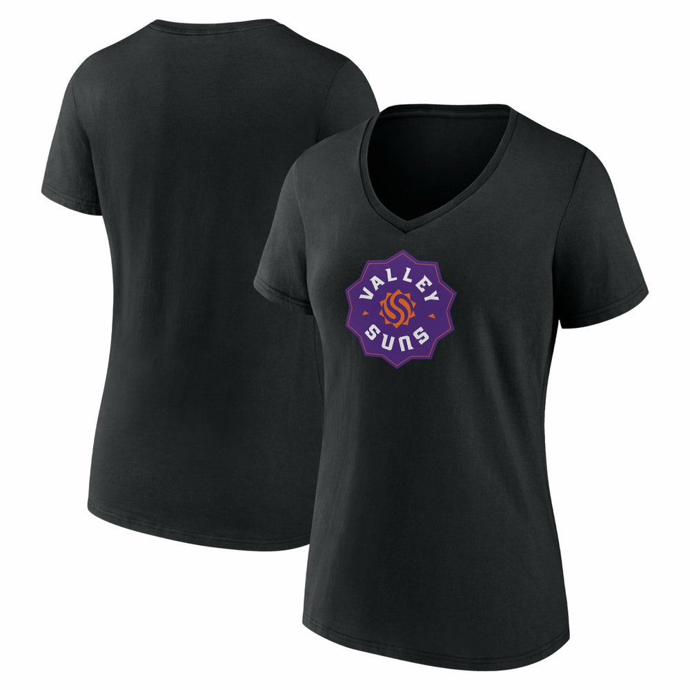 Valley Suns Women's Primary Logo V-Neck T-Shirt Black