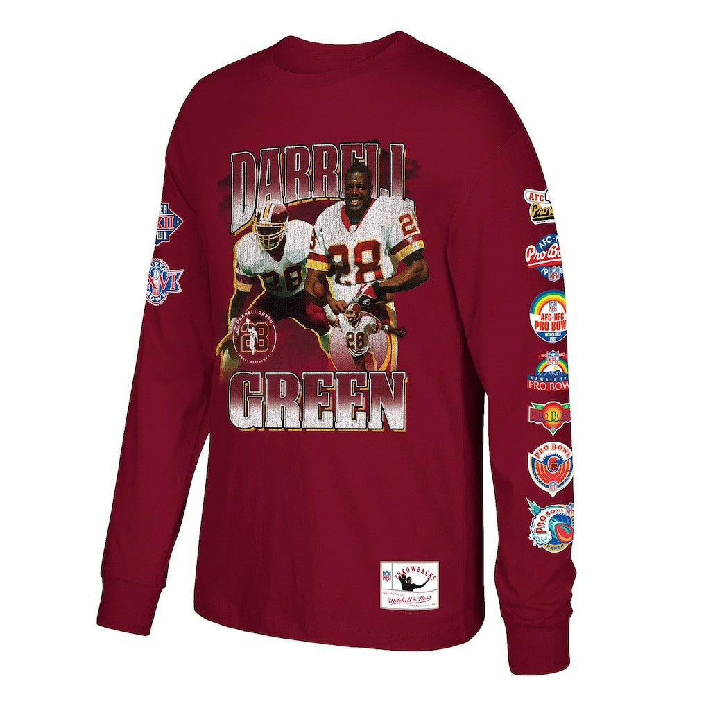 Mitchell & Ness Darrell Green Washington Commanders Player Graphic Long Sleeve T-Shirt Burgundy
