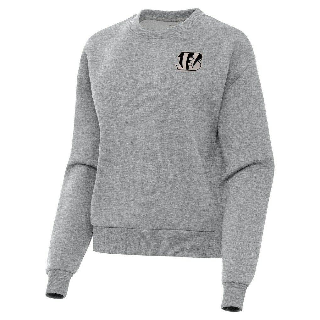 Cincinnati Bengals Antigua Women's Victory Pullover Sweatshirt Heather Gray