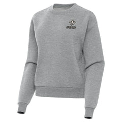 New Orleans Saints Antigua Women's Victory Pullover Sweatshirt Heather Gray