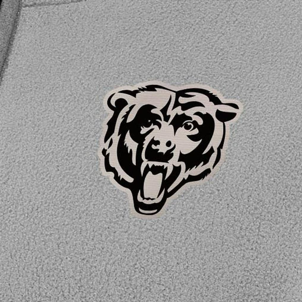 Chicago Bears Antigua Women's Brushed Carbon Figure Half-Zip Pullover Sweatshirt – Gray