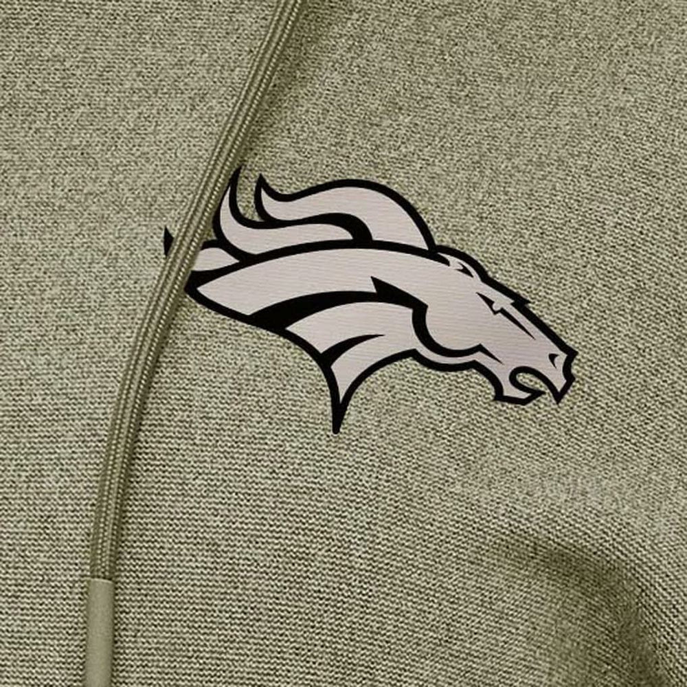 Denver Broncos Antigua Women's Justice Pullover Hoodie Olive