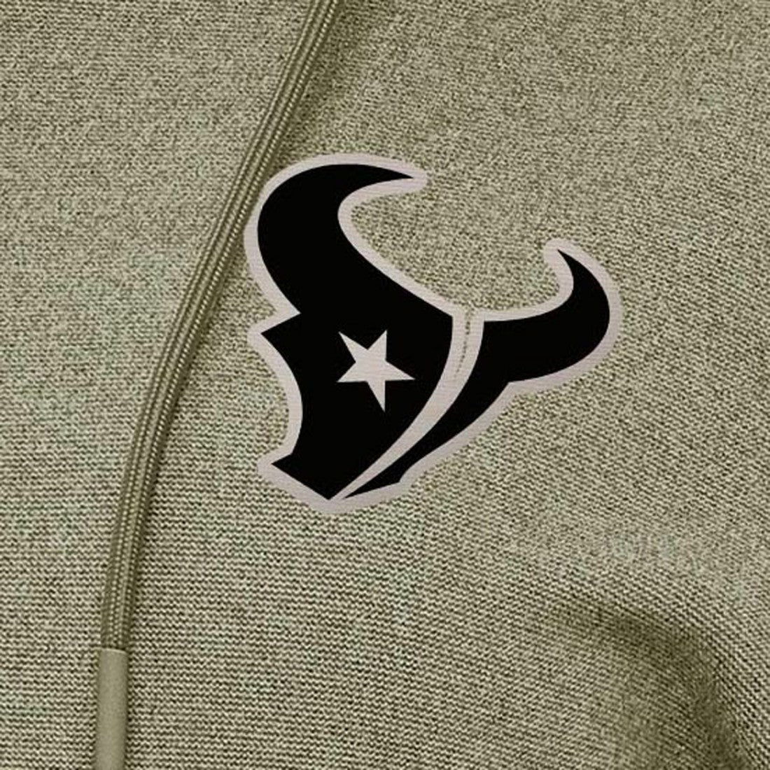 Houston Texans Antigua Women's Justice Pullover Hoodie Olive