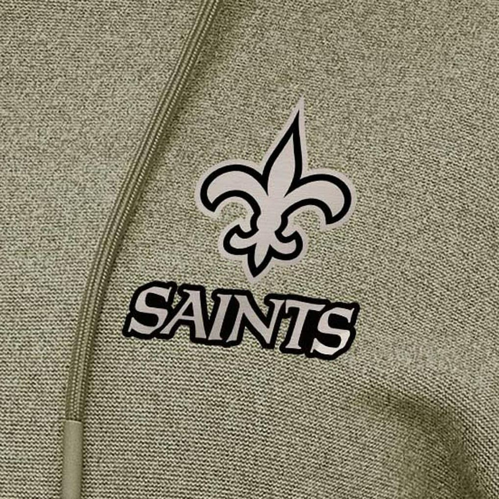 New Orleans Saints Antigua Women's Justice Pullover Hoodie Olive