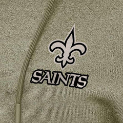 New Orleans Saints Antigua Women's Justice Pullover Hoodie Olive