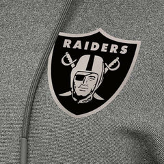 Las Vegas Raiders Antigua Women's Justice Pullover Hoodie Heather Black