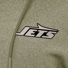 New York Jets Antigua Women's Justice Pullover Hoodie Olive