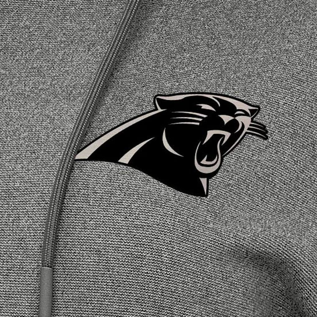 Carolina Panthers Antigua Women's Justice Pullover Hoodie Heather Black