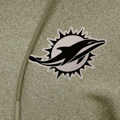 Miami Dolphins Antigua Women's Justice Pullover Hoodie Olive