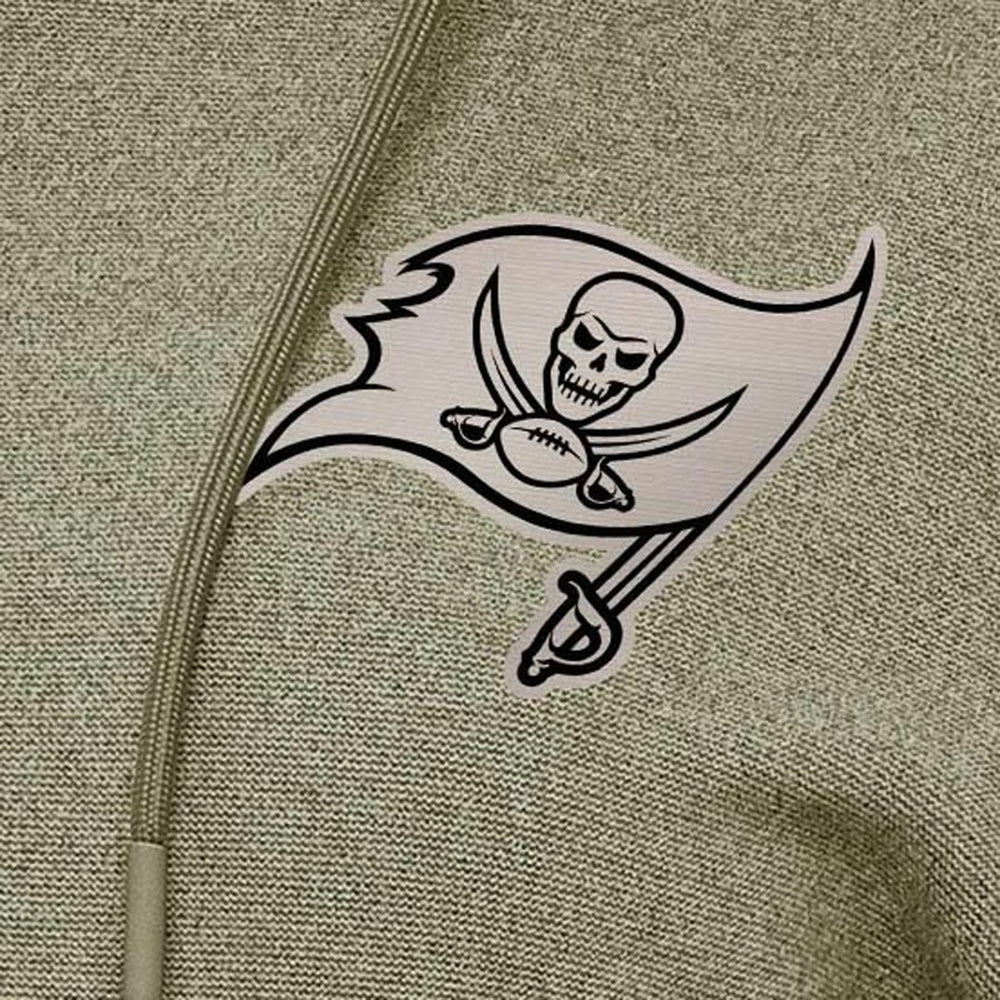 Tampa Bay Buccaneers Antigua Women's Justice Pullover Hoodie Olive