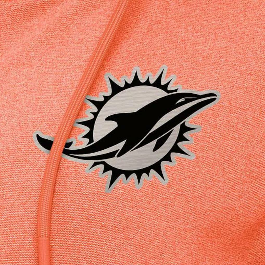Miami Dolphins Antigua Women's Seeker Full-Zip Hoodie Jacket Heather Orange