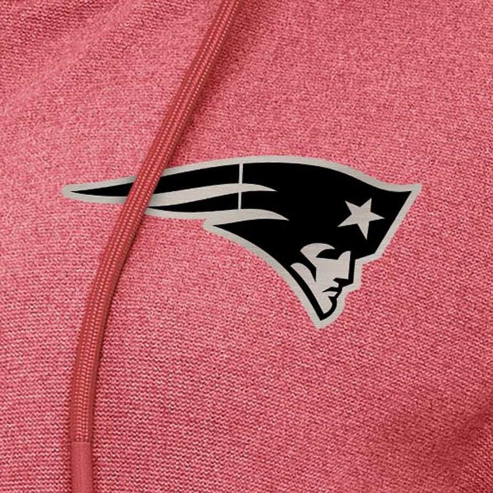 New England Patriots Antigua Women's Seeker Full-Zip Hoodie Jacket Heather Red