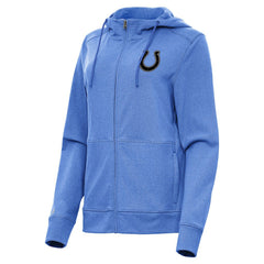 Indianapolis Colts Antigua Women's Seeker Full-Zip Hoodie Jacket Heather Royal