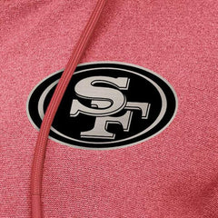 San Francisco 49ers Antigua Women's Seeker Full-Zip Hoodie Jacket Heather Red