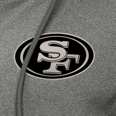 San Francisco 49ers Antigua Women's Seeker Full-Zip Hoodie Jacket Heather Black