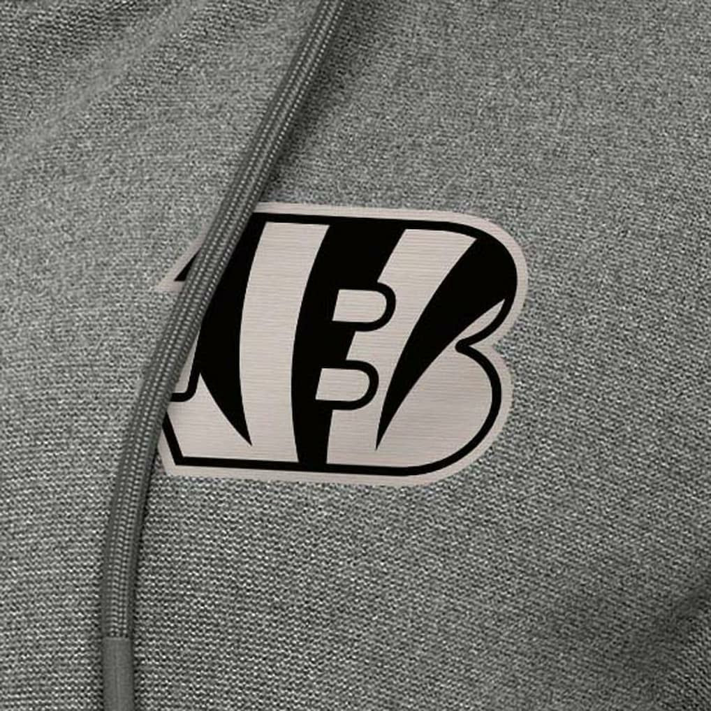 Cincinnati Bengals Antigua Women's Seeker Full-Zip Hoodie Jacket Heather Black