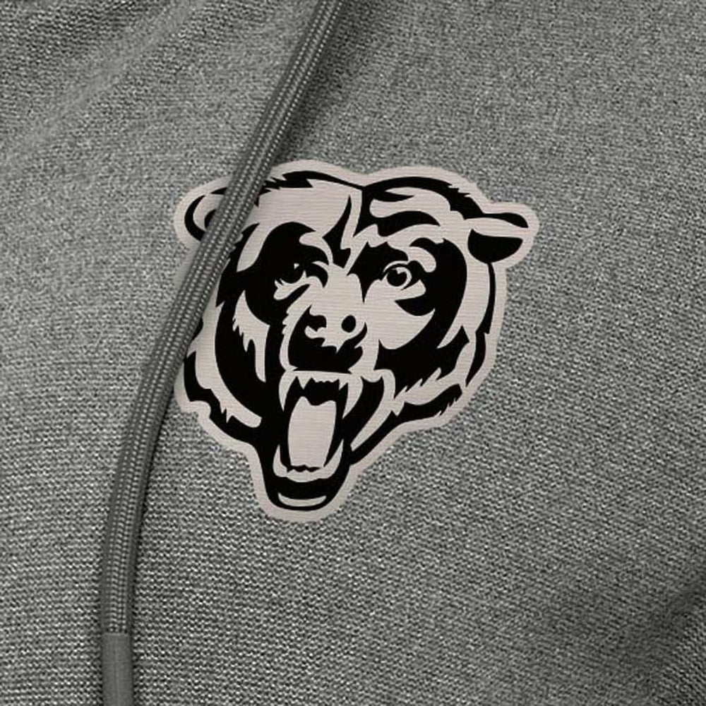 Chicago Bears Antigua Women's Seeker Full-Zip Hoodie Jacket Heather Black