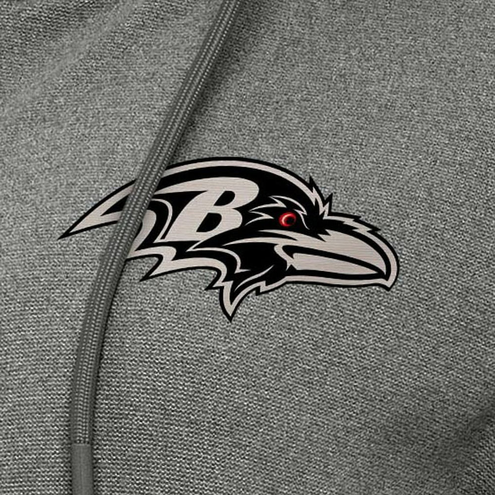 Baltimore Ravens Antigua Women's Seeker Full-Zip Hoodie Jacket Heather Black